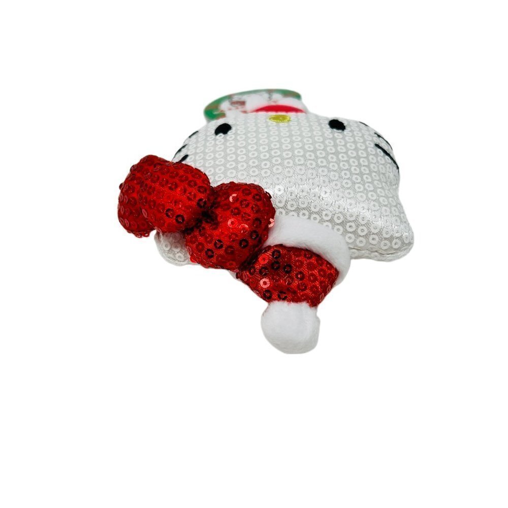 𝅺HELLO Kitty White Sequin Bow Christmas Holiday Ornament - Picture 8 of 9
